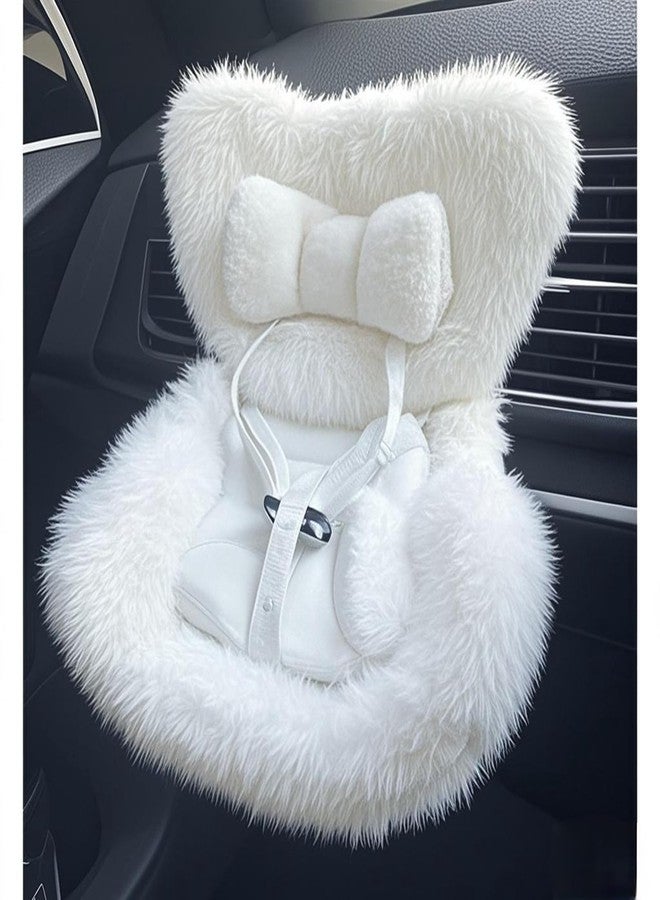 Tomcrazy Accessories for 10-30cm Dolls, Car Seat for 17cm (6.7 inch) 15cm Doll (NO Doll) with Clip onto Car Air Vent, Includes Chair Seat Leg for Desktop Display (White) - Image 1
